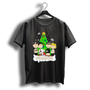 Peanuts Christmas With Purdue Boilermakers Charlie Brown And Snoopy T Shirt