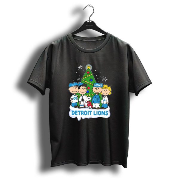Peanuts Detroit Lions Merry Christmas T Shirt 1 t shirt 1