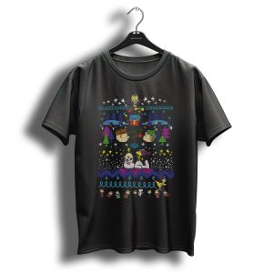 Peanuts Family Christmas Snoopy And Charlie Brown Festive Sweater Scene T Shirt
