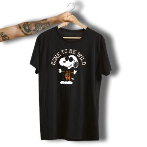 Peanuts Halloween Snoopy Gone To Be Wild Skeleton Costume T-Shirt