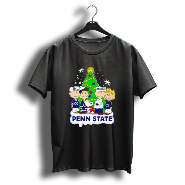 Peanuts Penn State Christmas Nittany Lions Snoopy And Friends Holiday Tree T Shirt 1 t shirt 1