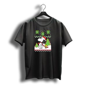 Peanuts Santa Snoopy Woodstock Snow Christmas Trees T-Shirt