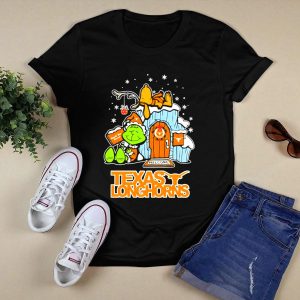 Peanuts Texas Longhorns Grinch Snoopy Merry Xmas Welcome T-Shirt