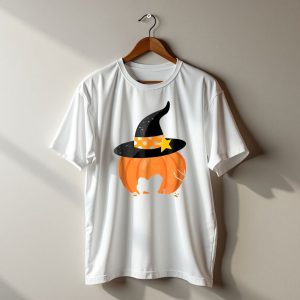 Pekingese Dog In Pumpkin Witch Hat Halloween T-Shirt