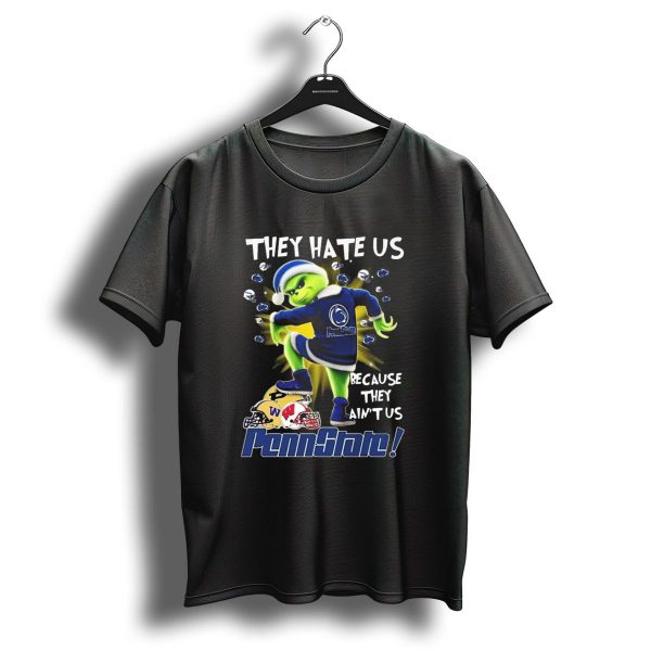 Penn State Nittany Lions 2024 They Hate Us Because They Aint Us The Grinch Merry Christmas T Shirt 1 t shirt 1