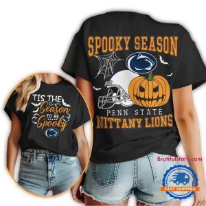 Penn State Nittany Lions 2025 Ncaa Halloween Spooky Season Vintage All-Over Print T-Shirt