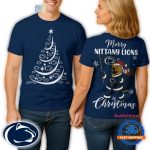 Penn State Nittany Lions 2025 Ncaa Merry Christmas All-Over Print T-Shirt