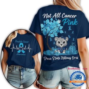 Penn State Nittany Lions 2025 Ncaa Prostate Cancer Awareness All-Over Print T-Shirt