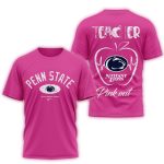Penn State Nittany Lions 2025 Ncaa Teacher Tackle Breast Cancer All-Over Print T-Shirt