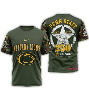 Penn State Nittany Lions 250 Years Us Army All-Over Print T-Shirt