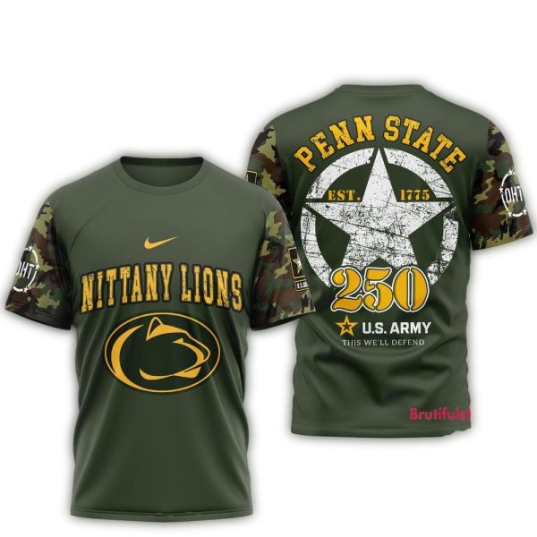 Penn-State-Nittany-Lions-250-Years-US-Army-Limited-3D-Shirt-1 Penn State Nittany Lions 250 Years US Army Limited 3D Shirt 1