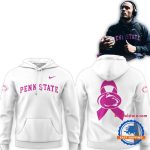 Penn State Nittany Lions Breast Cancer Awareness 2025 White All-over Print Hoodie