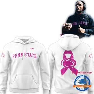 Penn State Nittany Lions Breast Cancer Awareness 2025 White All-over Print Hoodie