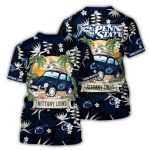 Penn State Nittany Lions Camping Floral Summer Vacation All-Over Print T-Shirt