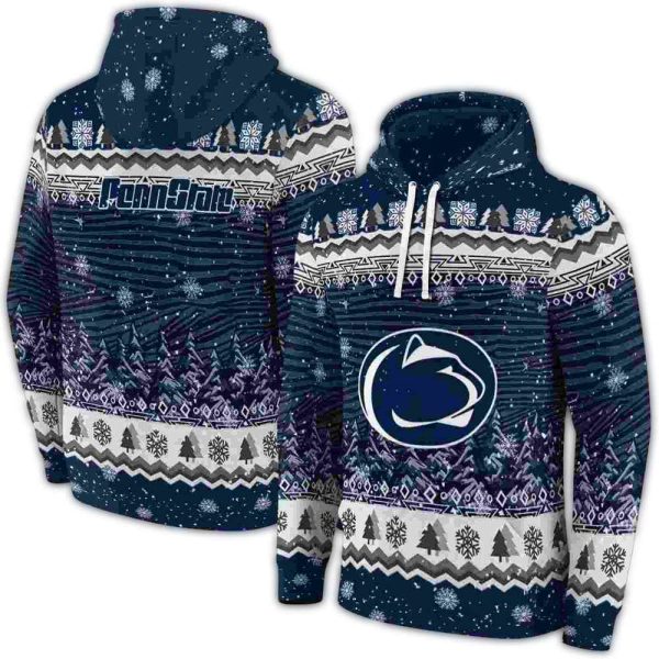 Penn State Nittany Lions Christmas Trees AOP Hoodie 1