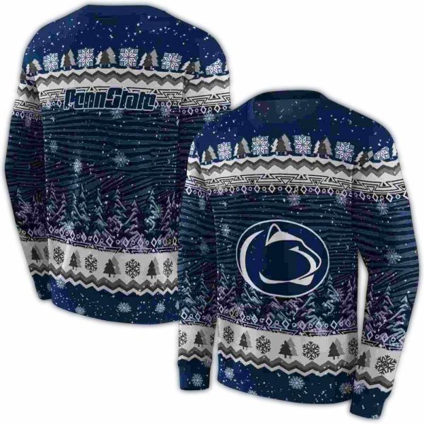 Penn State Nittany Lions Christmas Trees AOP Sweatshirt 1