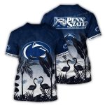 Penn State Nittany Lions Flamingo Floral Vintage All-Over Print T-Shirt