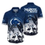 Penn State Nittany Lions Flamingo Floral Vintage Hawaiian Shirt