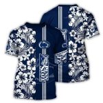 Penn State Nittany Lions Floral Flower Stripe All-Over Print T-Shirt