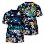 Penn State Nittany Lions Floral Fruit Pattern Summer All-Over Print T-Shirt
