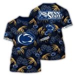 Penn State Nittany Lions Floral Leafs Pattern Retro All-Over Print T-Shirt
