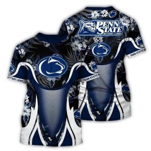 Penn State Nittany Lions Floral Leafs Uniform Tropical All-Over Print T-Shirt