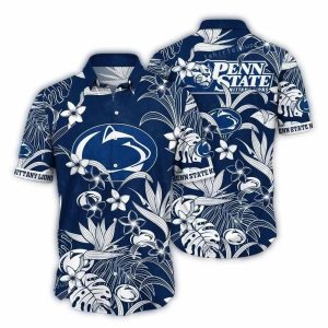 Penn State Nittany Lions Floral Tropical Hawaiian Shirt