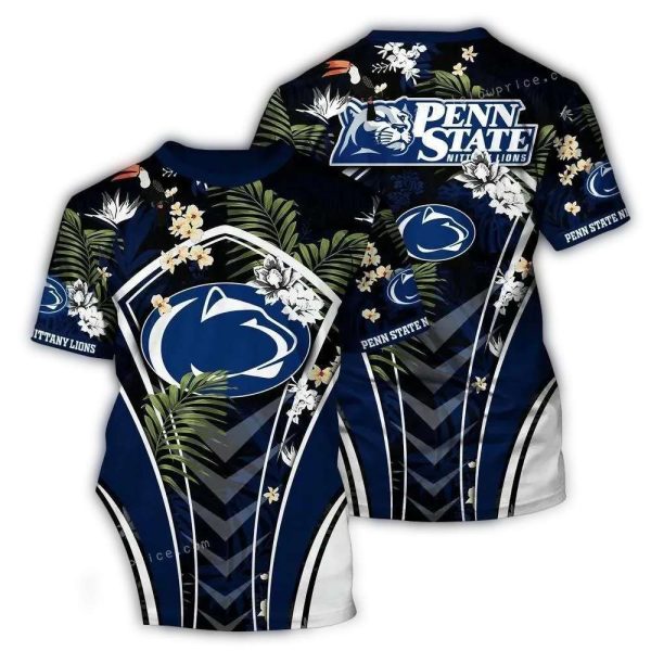 Penn State Nittany Lions Floral Uniform AOP T Shirt 1