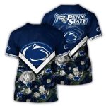 Penn State Nittany Lions Flower Blossom Summer Vacation All-Over Print T-Shirt