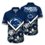 Penn State Nittany Lions Flower Blossom Summer Vacation Hawaiian Shirt