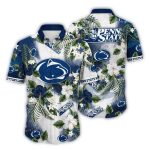 Penn State Nittany Lions Flower Pattern Summer Vacation Hawaiian Shirt