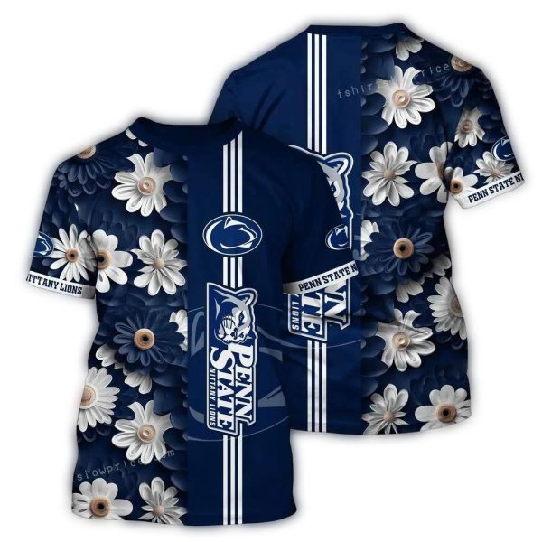Penn-State-Nittany-Lions-Flower-Stripe-Pattern-AOP-T-Shirt-1 Penn State Nittany Lions Flower Stripe Pattern AOP T Shirt 1