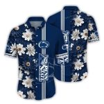 Penn State Nittany Lions Flower Stripe Pattern Hawaiian Shirt