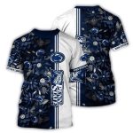Penn State Nittany Lions Flower Stripe White All-Over Print T-Shirt