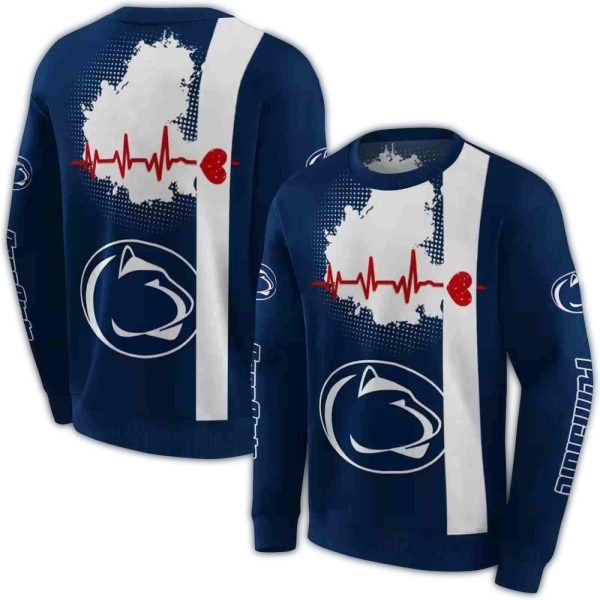 Penn State Nittany Lions Football Heartbeat AOP Sweatshirt 1