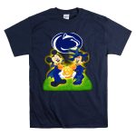 Penn State Nittany Lions Halloween With Mickey And Minnie Mouse Pumpkin T-Shirt