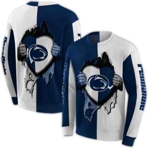 Penn State Nittany Lions Heartbeat Graphic All-Over Print Sweatshirt