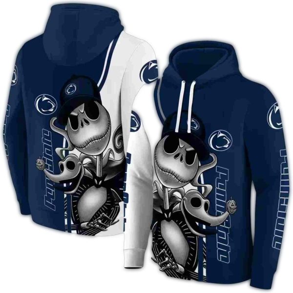 Penn State Nittany Lions Jack Skellington AOP Hoodie 1