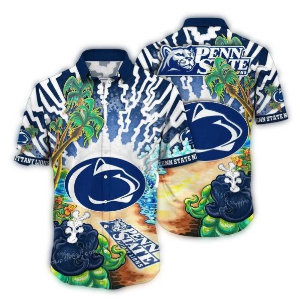 Penn State Nittany Lions Landscape Art Hawaiian Shirt 1