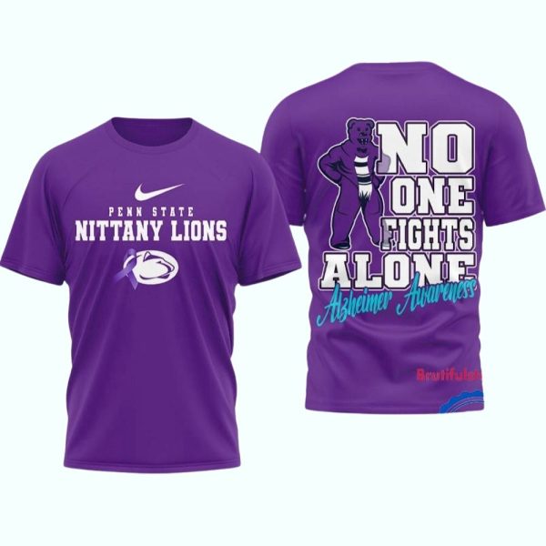 Penn State Nittany Lions NCAA Alzheimer Awareness November Unisex 3D Shirt 1