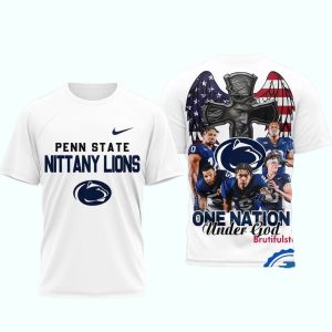Penn State Nittany Lions Ncaa Graphic Player One Nation Under God All-Over Print T-Shirt