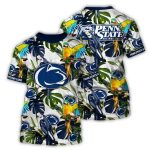 Penn State Nittany Lions Parrot Leafs Art All-Over Print T-Shirt
