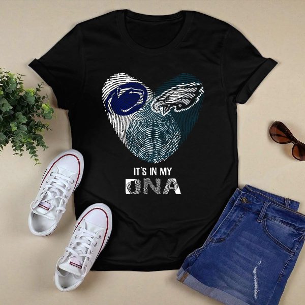 Penn State Nittany Lions Philadelphia Eagles Its In My DNA T Shirt Black 1