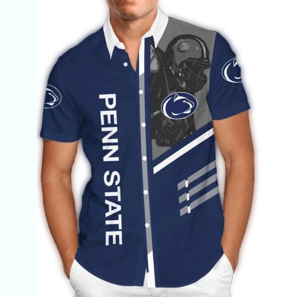 Penn State Nittany Lions Player Stripe Hawaiian Shirt 1
