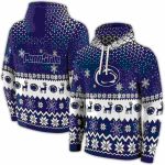 Penn State Nittany Lions Reindeer Motif Christmas All-over Print Hoodie