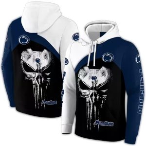 Penn State Nittany Lions Skull Punisher All-over Print Hoodie