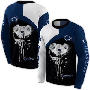 Penn State Nittany Lions Skull Punisher All-Over Print Sweatshirt
