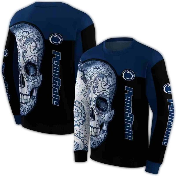 Penn-State-Nittany-Lions-Sugar-Skull-AOP-Sweatshirt-1 Penn State Nittany Lions Sugar Skull AOP Sweatshirt 1