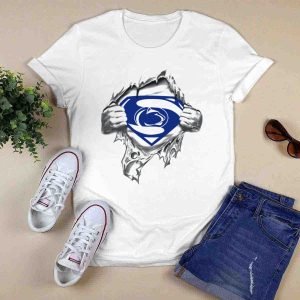 Penn State Nittany Lions Superman Logo Rip Open T Shirt