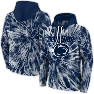 Penn State Nittany Lions Tie Dye Pattern All-over Print Hoodie